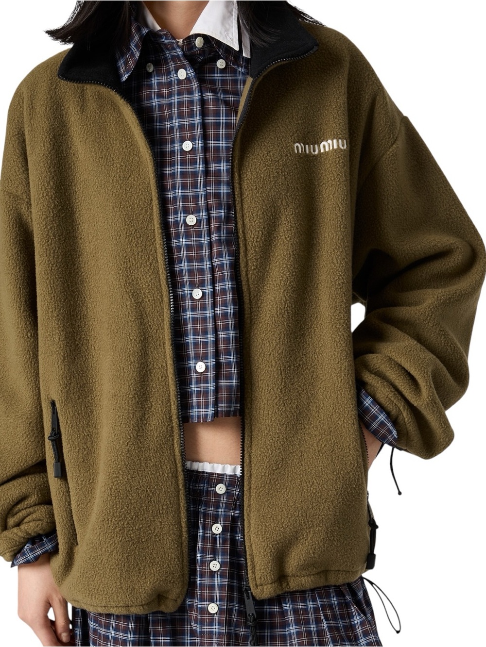 Miu Miu Fleece zipper jacket It36